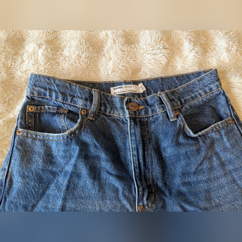 Garage High-Rise Straight Leg Blue Jeans - Picture 3 of 6